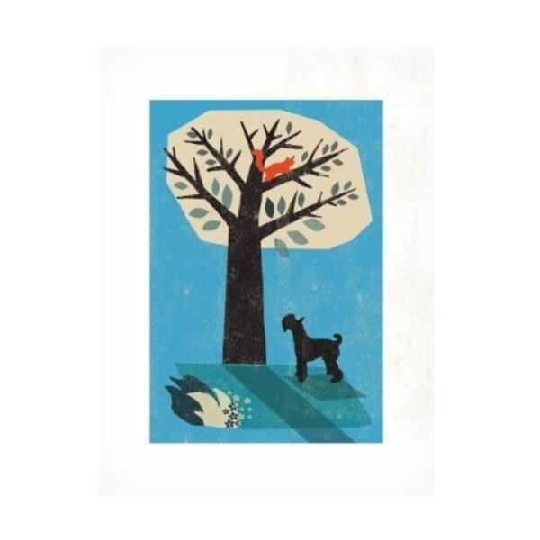 Jill White 'Schnauzer Silhouette' Canvas Art, 18x24, Trademark Fine Art, Mfr#: ALI47761-C1824GG